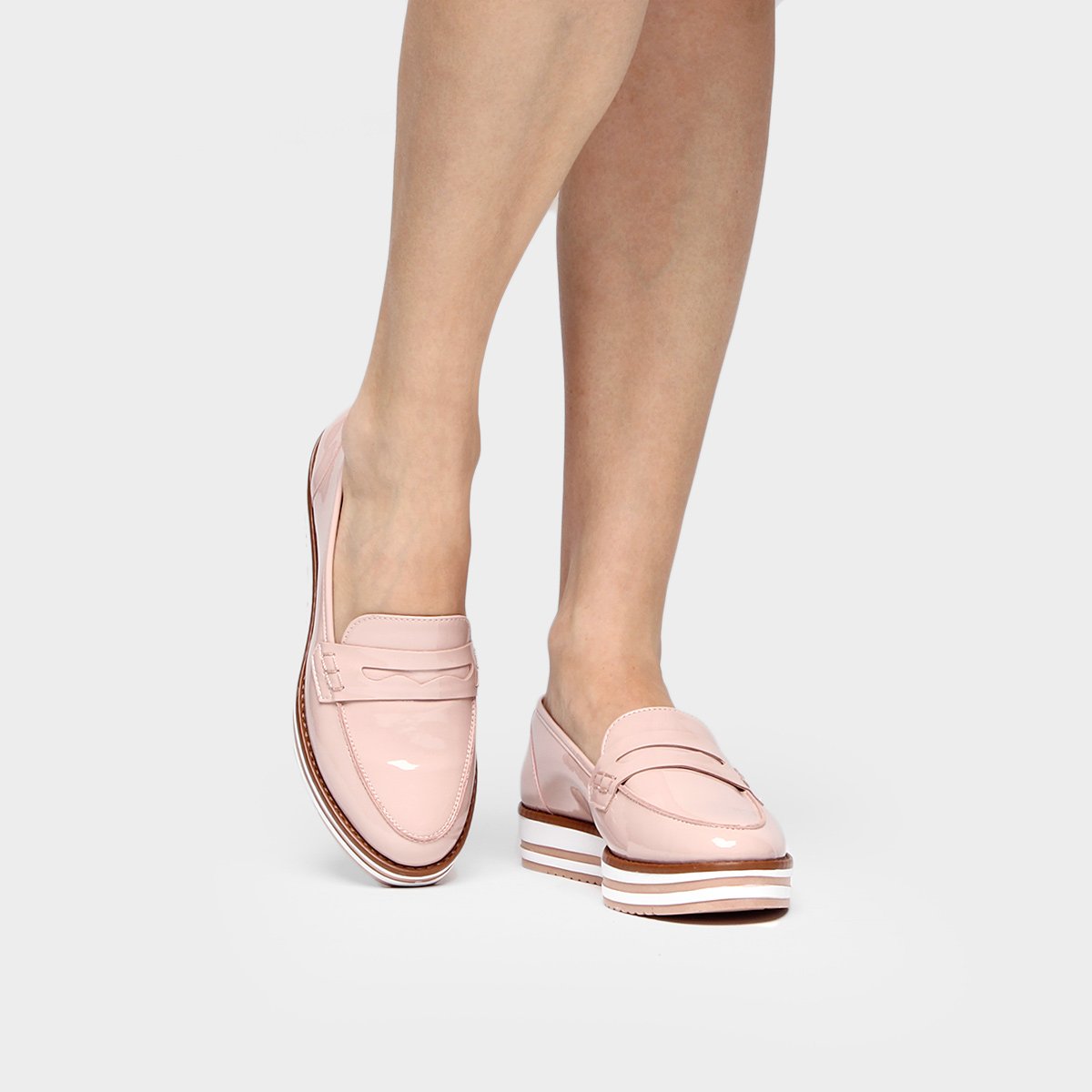 Mocassim Anacapri Solado Alto - Nude | Zattini