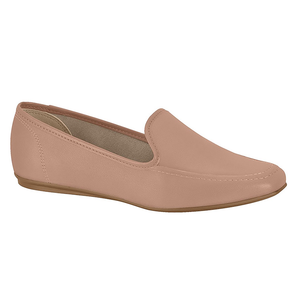 Mocassim Beira Rio Slipper Liso Feminino - Bege Menor preço em Mocassim Beira Rio Slipper Liso Feminino - Bege