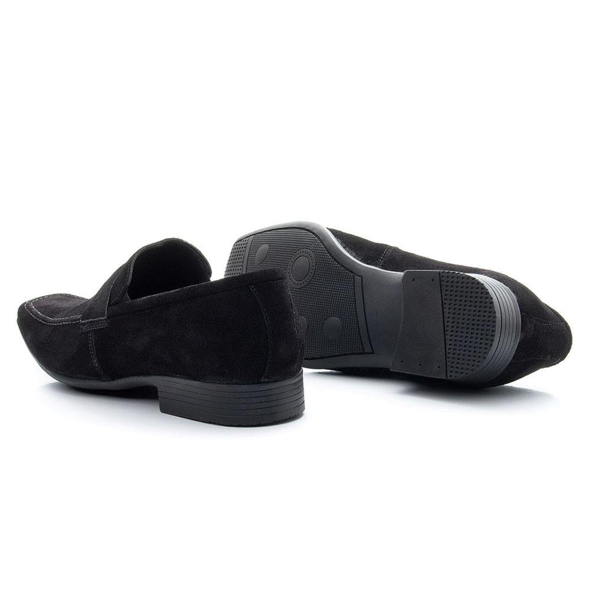 Mocassim Bigioni Camurça Social Masculino - Preto | Zattini