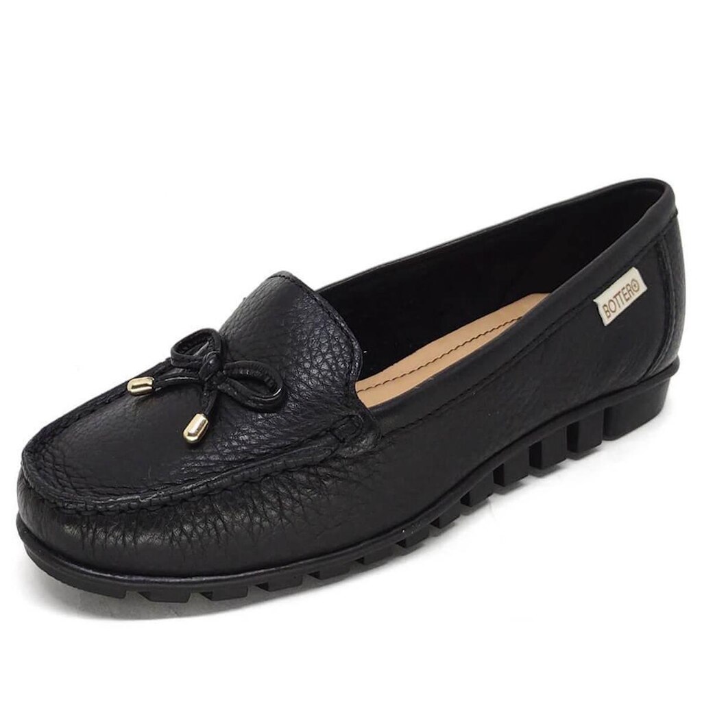 Mocassim Bottero Couro Laço Frontal