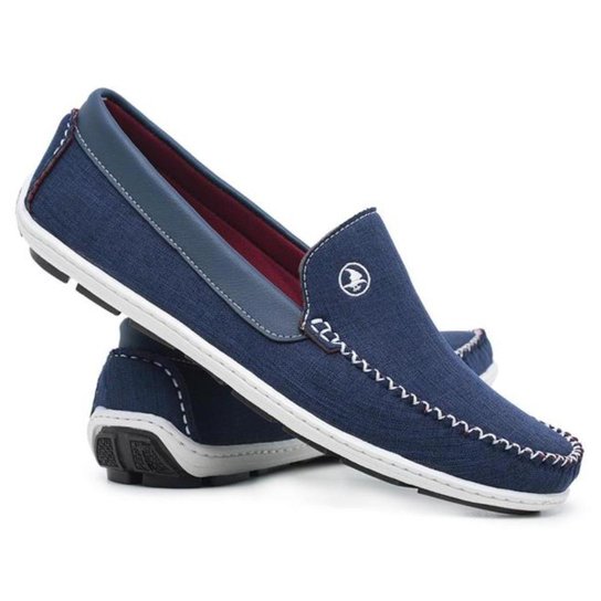 Mocassim Casual Masculino Jeans Conforto Macio Dia a Dia - Azul