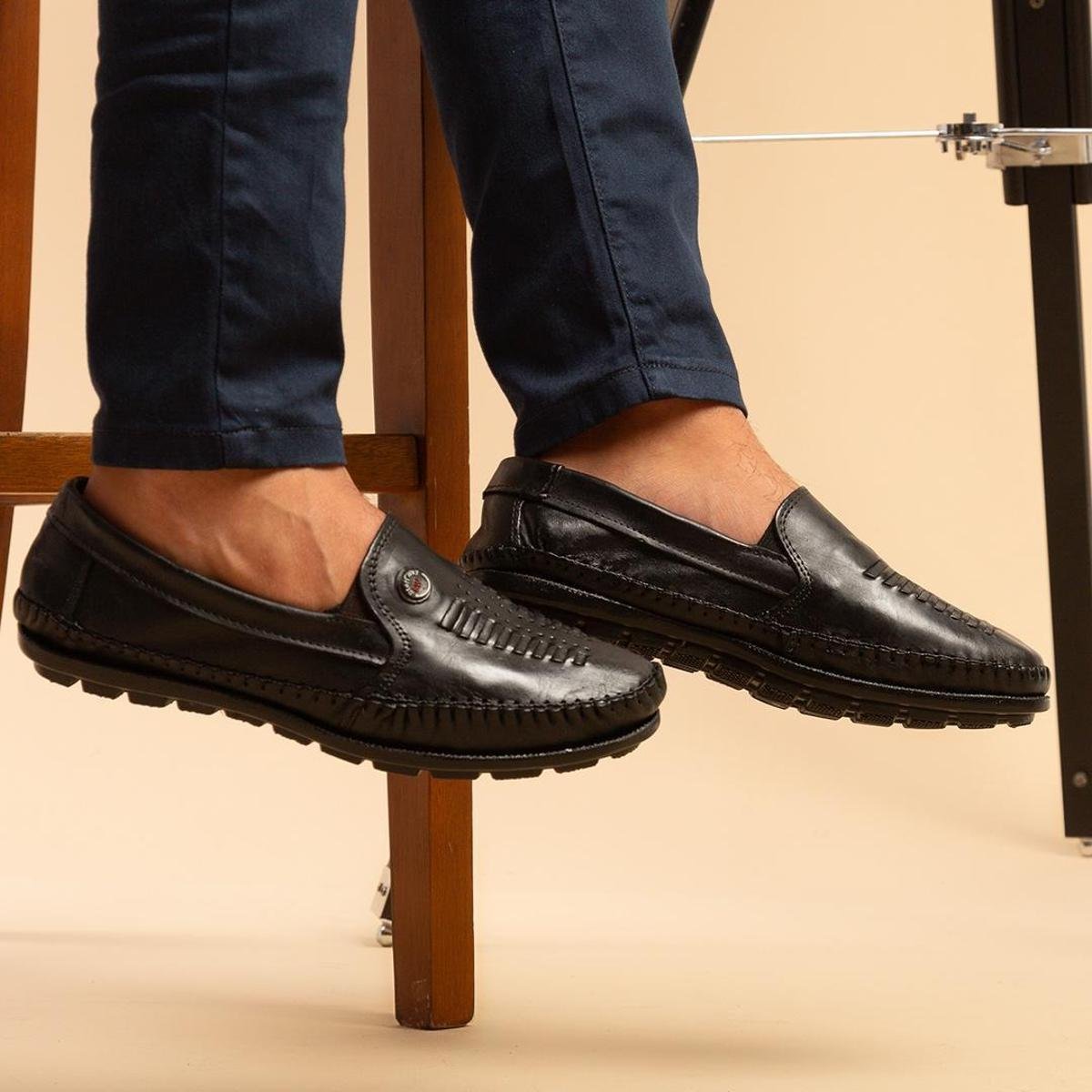 Mocassim Casual Masculino Sapatilha Casual em Couro Legitimo Menor preço em Mocassim Casual Masculino Sapatilha Casual em Couro Legitimo