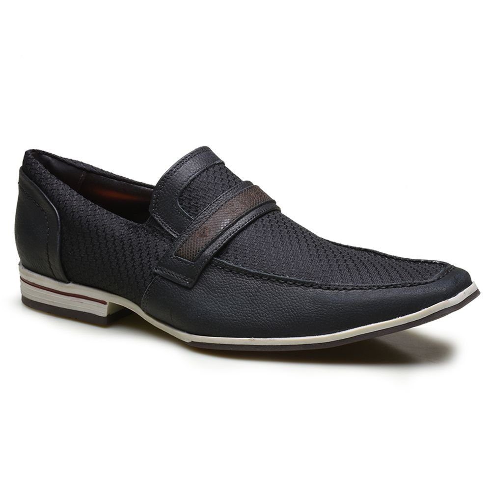 Mocassim Couro Calvest Diplomata - Preto | Zattini