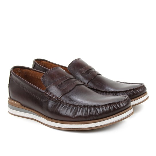 Mocassim Couro Democrata Flow Masculino - Tabaco