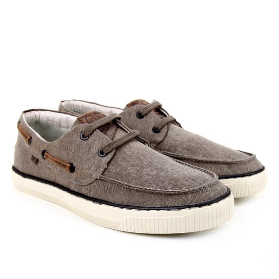 Mocassim Couro Democrata Urban Masculino - Cinza