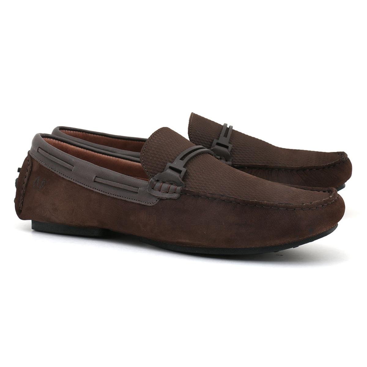 Mocassim Couro Drive Milano Masculino - Marrom | Zattini