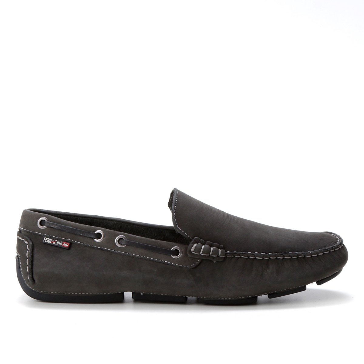 Mocassim Couro Ferracini Mali Masculino - Chumbo Menor preço em Mocassim Couro Ferracini Mali Masculino - Chumbo