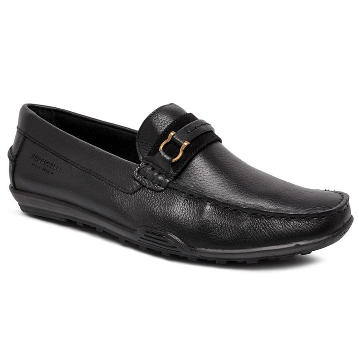 Mocassim Couro Ferricelli Masculino - Preto Menor preço em Mocassim Couro Ferricelli Masculino - Preto
