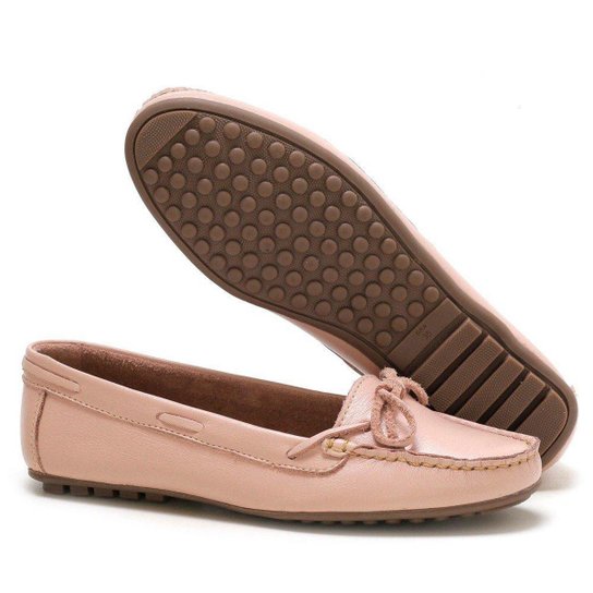 Mocassim Couro Miuzzi Feminino - Rosa