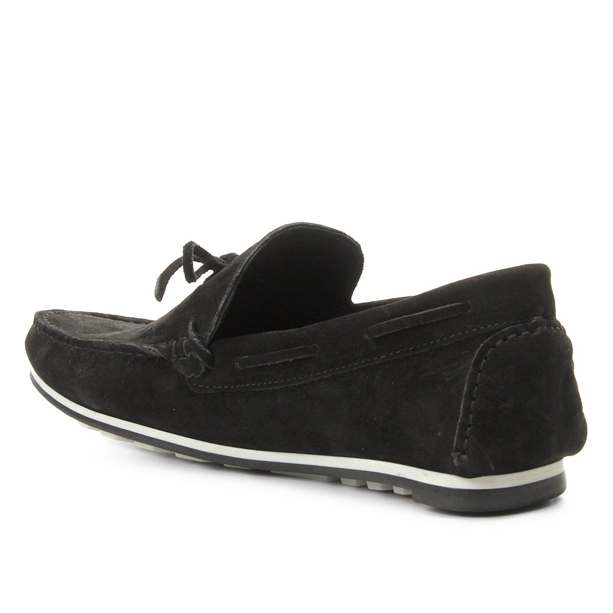 Mocassim Couro Wakalbout George Nobuck Masculino - Preto | Zattini