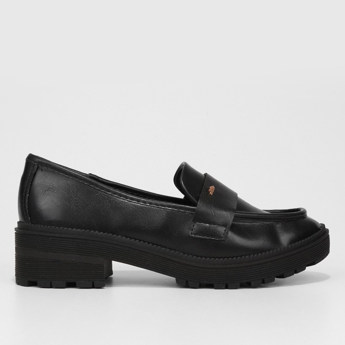 Mocassim Dakota Salto Baixo Feminino - Preto Menor preço em Mocassim Dakota Salto Baixo Feminino - Preto