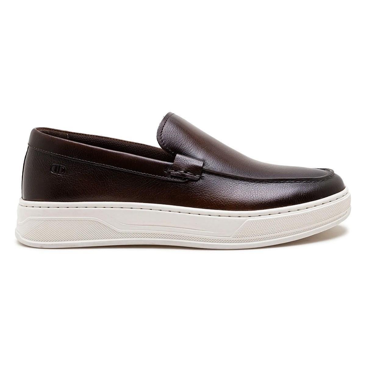 Mocassim De Couro Democrata Masculino Denim Bold 122119 Menor preço em Mocassim De Couro Democrata Masculino Denim Bold 122119