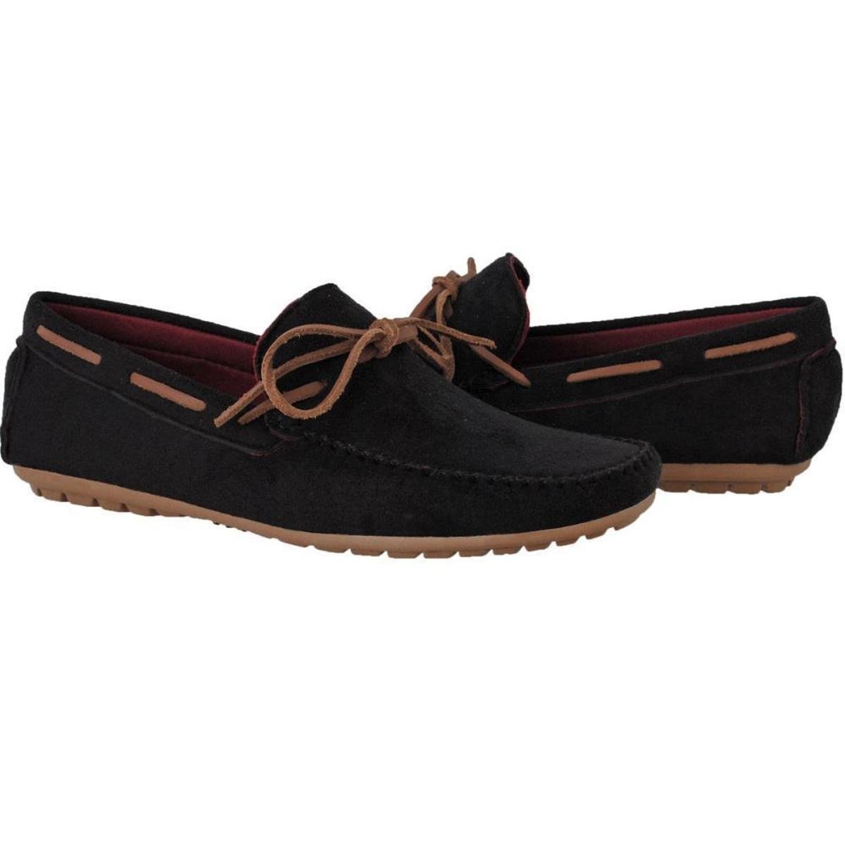 Mocassim Drive Euro Flex Camurça Conforto Casual Leve Macio Masculino -  Preto | Zattini