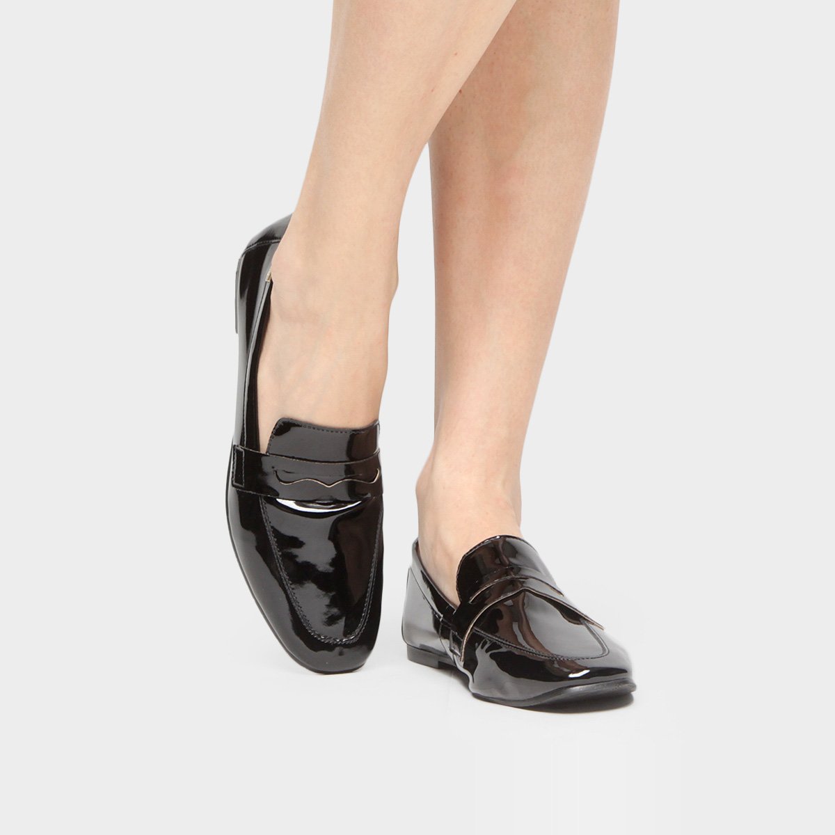 mocassim preto verniz