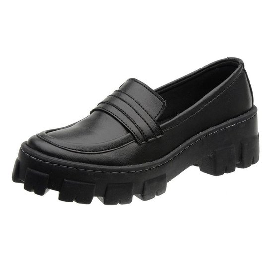 Mocassim Feminino 3ls3 Tratorado Gravata - Cinza
