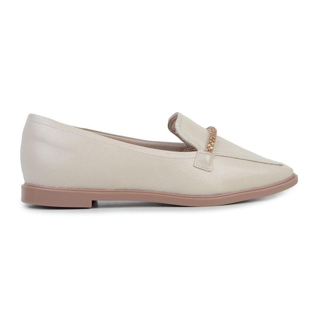 Mocassim Feminino Bebecê Verniz Smash Bege - T1118-079