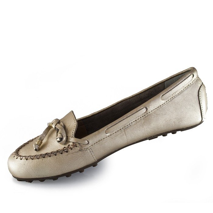 mocassim feminino cravo e canela