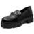 Mocassim Feminino Oxford Tratorada Gommix Preto Fivela - Preto