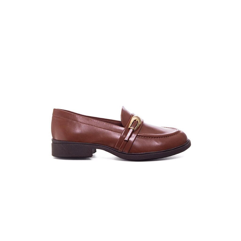 Mocassim Feminino Quiz Salto Bloco Caramelo