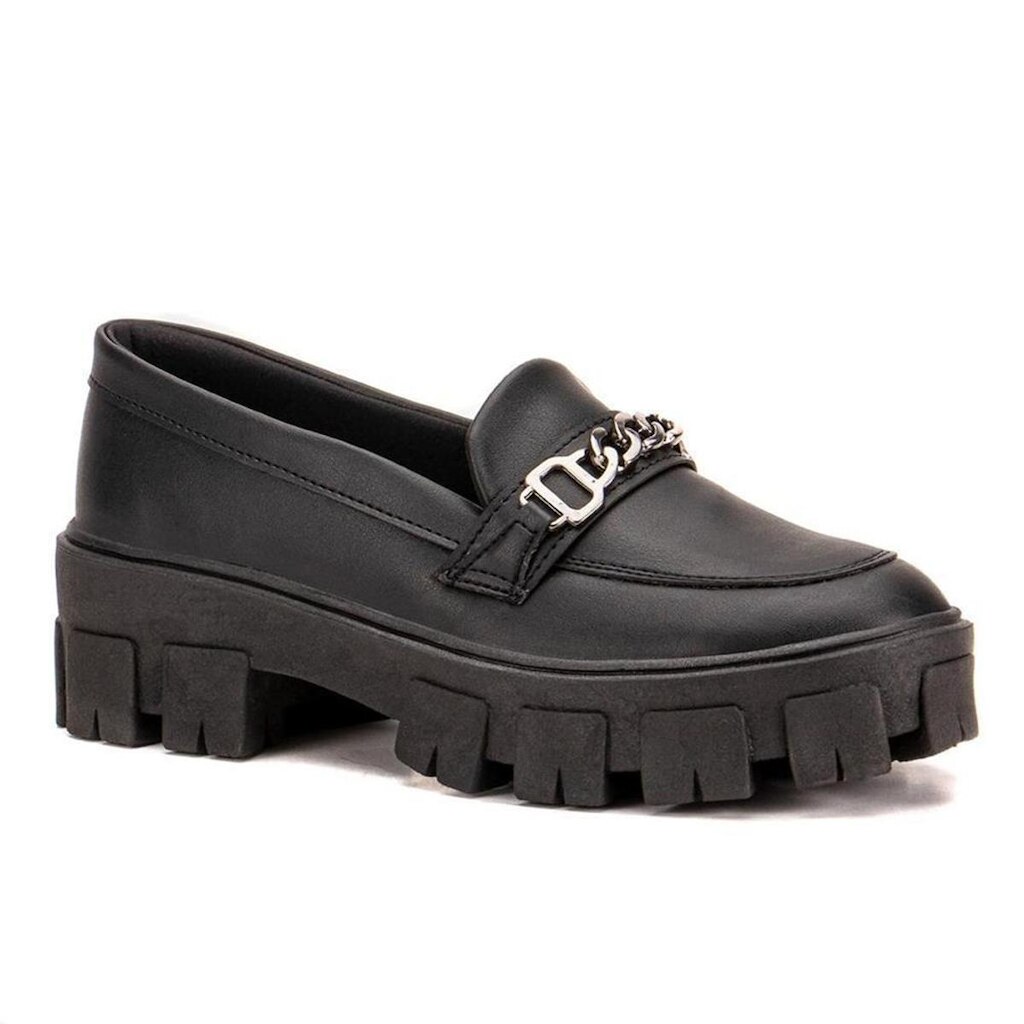 Mocassim Feminino Tratorado Bico Redondo Estilo Moderno