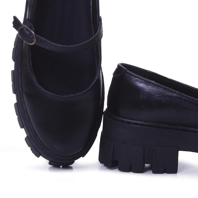 Mocassim Feminino Tratorado Couro Fivela Moderno Casual