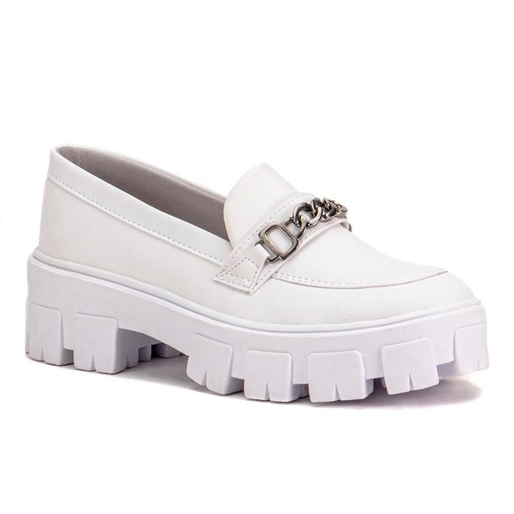Mocassim Feminino Tratorado Fivela Casual Moderno