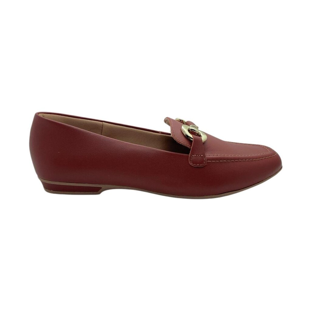 Mocassim Feminino Usaflex Loafer Couro Flatform Marrom