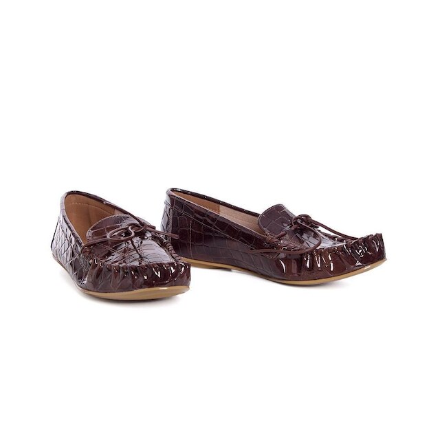 Mocassim Feminino Vizzano Envernizado Marrom