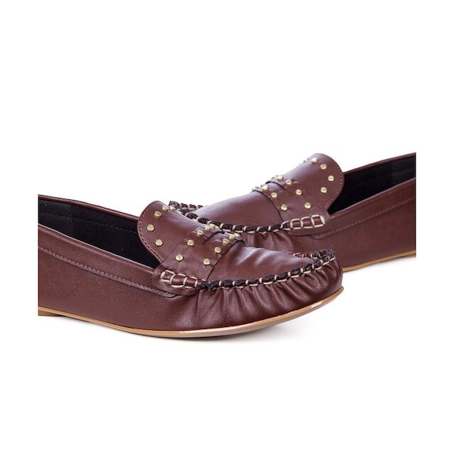 Mocassim Feminino Vizzano Loafer Marrom