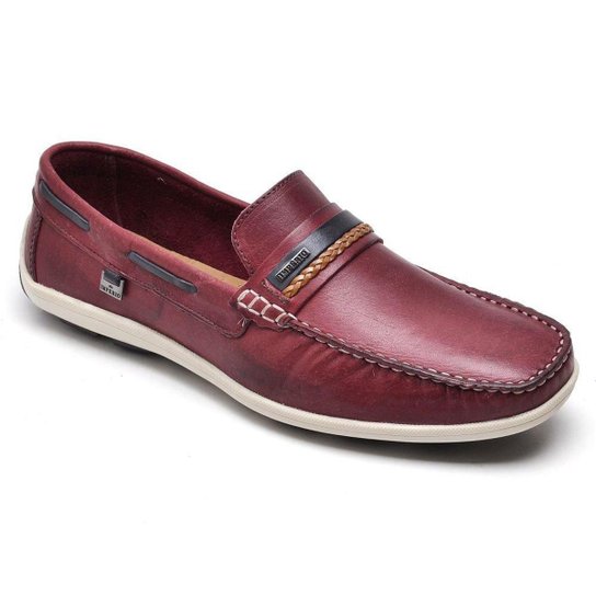 Mocassim Ferrarello Imperio Bertioga Masculino - Vermelho