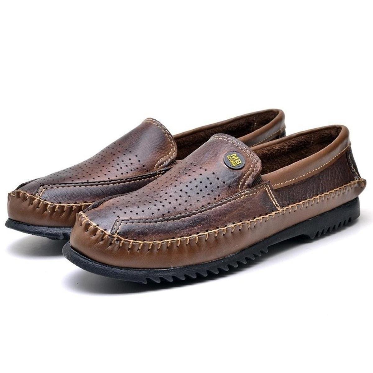 Mocassim Iate Dockside Masculino Couro Solado Borracha Palmilha EVA - Marrom Menor preço em Mocassim Iate Dockside Masculino Couro Solado Borracha Palmilha EVA - Marrom