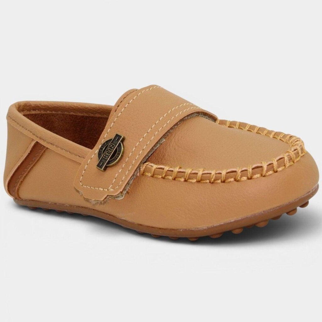 Mocassim Infantil Klin Curumim Menino - Caramelo - 20