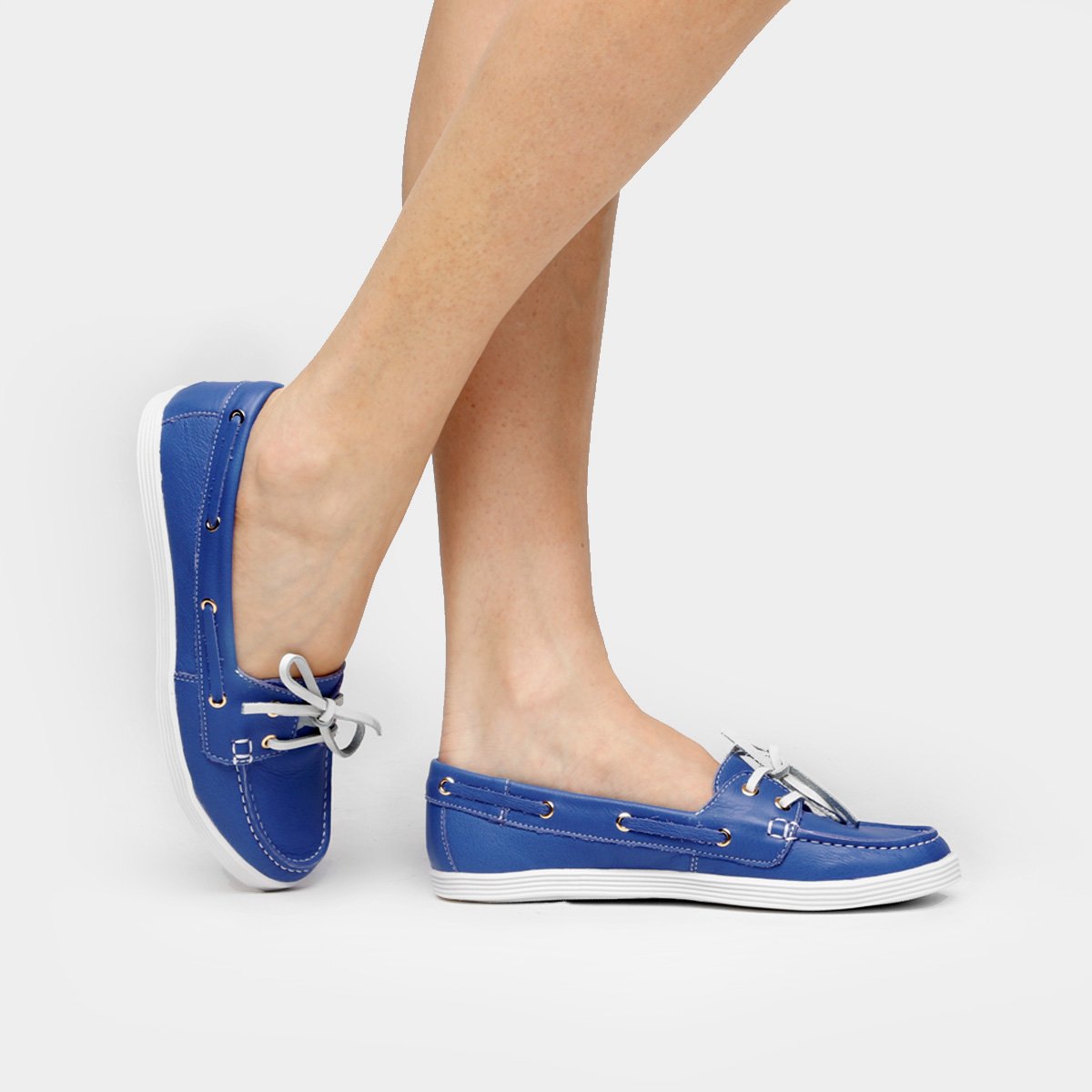 Mocassim Jorge Alex Dockside lacinho - Azul Royal | Zattini