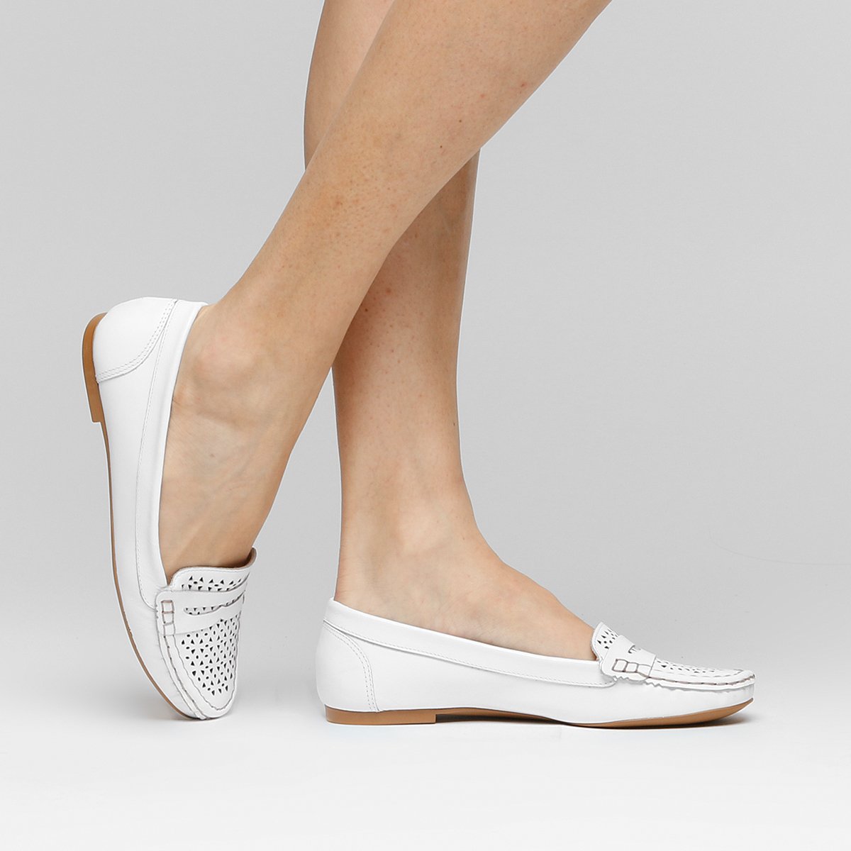 Mocassim Jorge Alex Laser - Branco | Zattini
