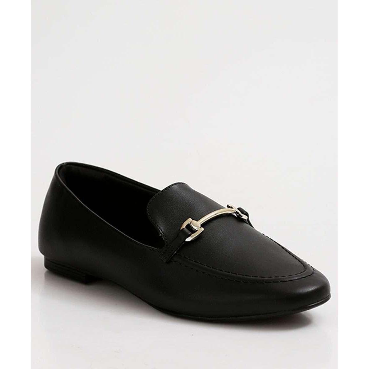 Mocassim Loafer Feminino Bridão Via Uno-47741 - Preto Menor preço em Mocassim Loafer Feminino Bridão Via Uno-47741 - Preto