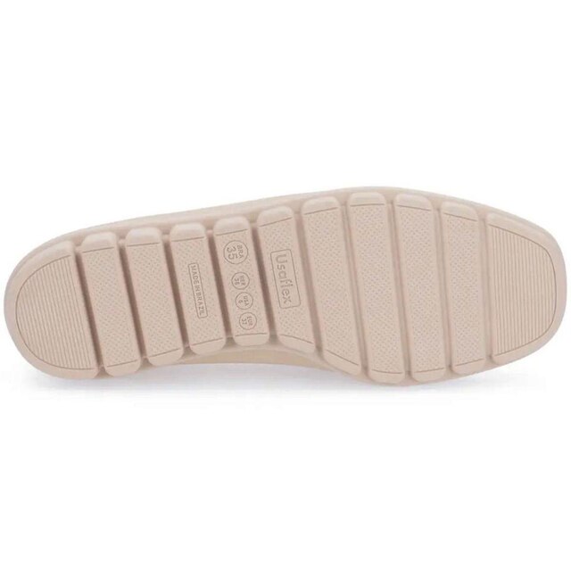 Mocassim Loafer Feminino Couro Usaflex Baixo Confort