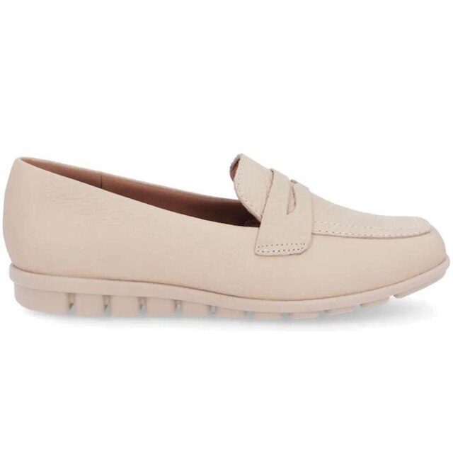 Mocassim Loafer Feminino Couro Usaflex Baixo Confort