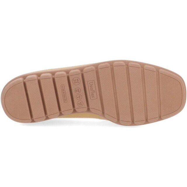 Mocassim Loafer Feminino Couro Usaflex Baixo Confort