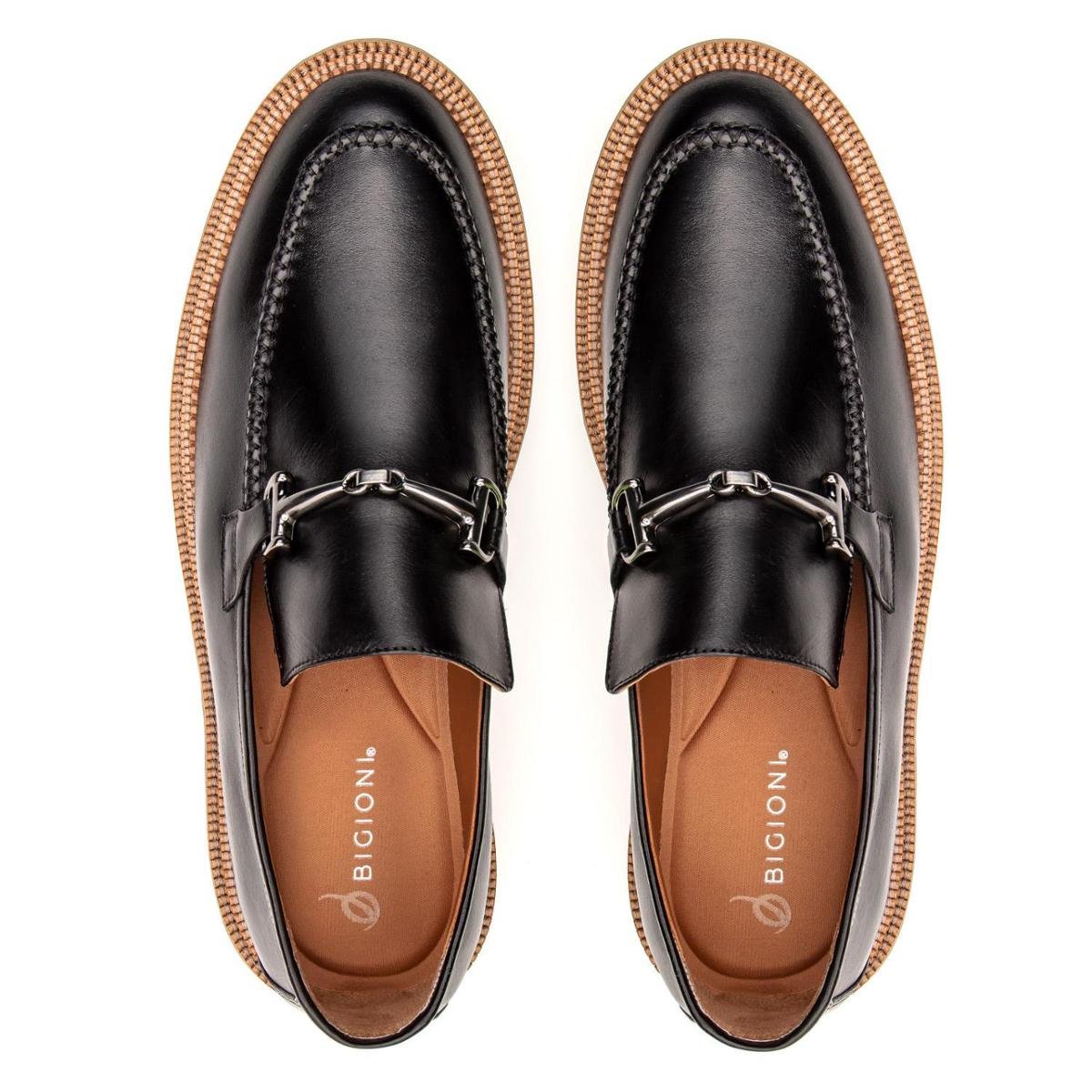Mocassim Loafer Masculino Tratorado Couro Premium - Preto Menor preço em Mocassim Loafer Masculino Tratorado Couro Premium - Preto