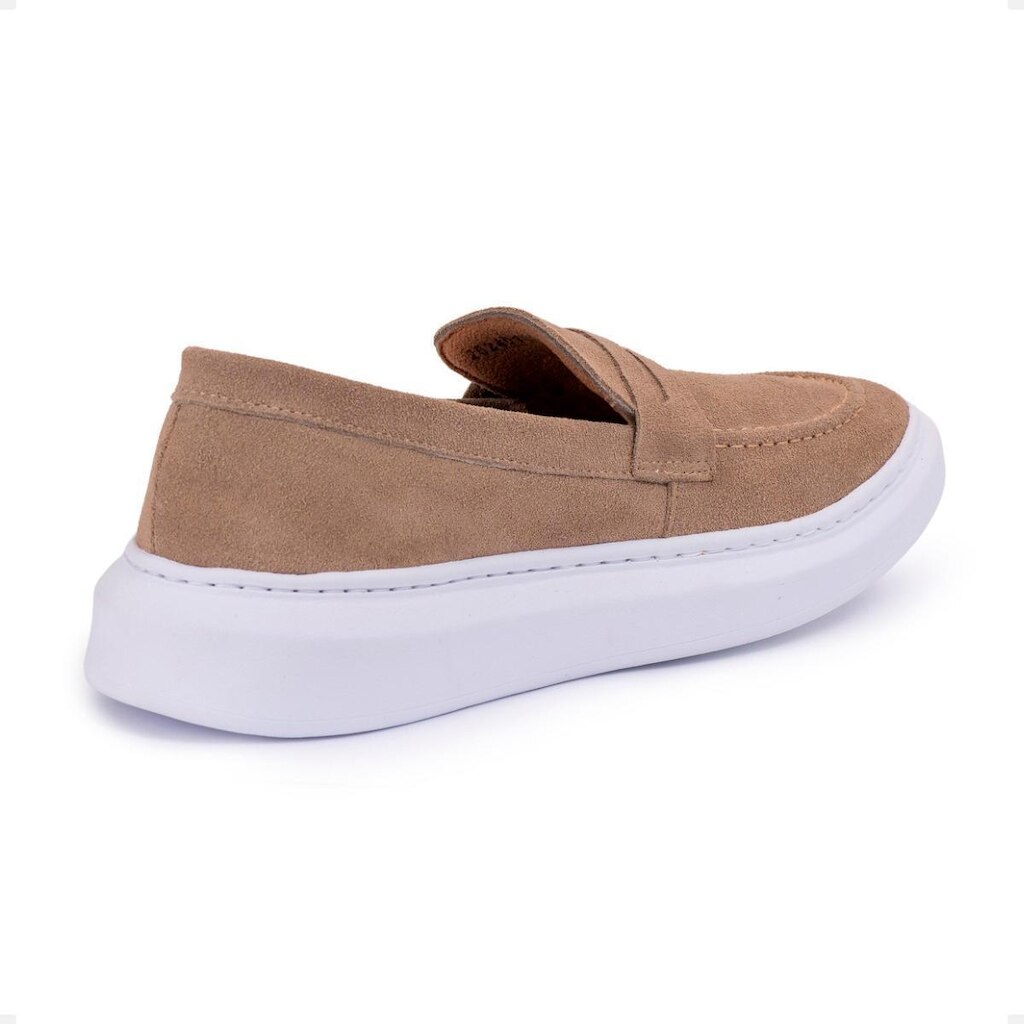 Mocassim Loafer Tênis Slip on Casual Camurça Elegante Confortável