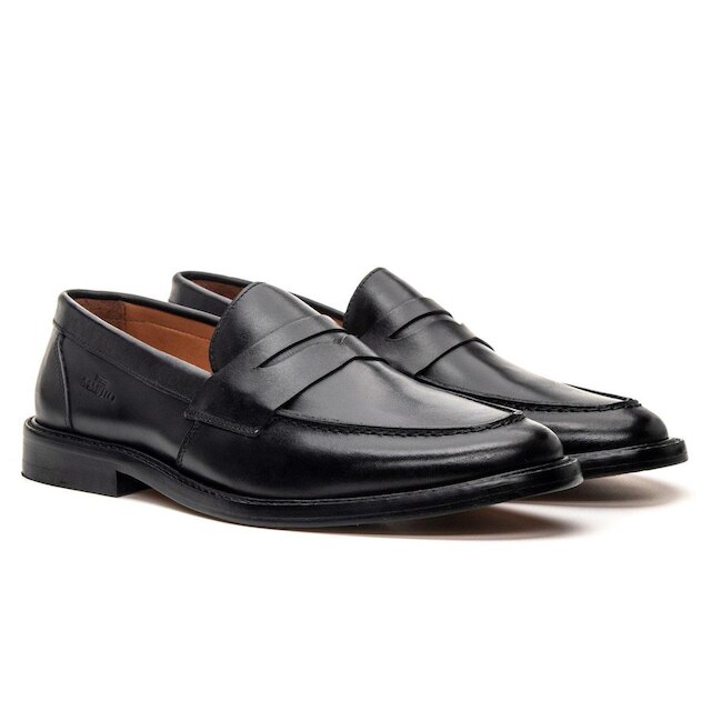 Mocassim Masculino Alfe Semi Acabado Preto Samello