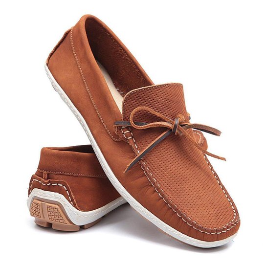 Mocassim Masculino Amarrar Castor Kapell - Caramelo