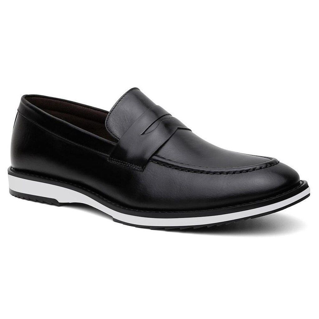 Mocassim Masculino Couro Bico Redondo Calce Fácil Casual