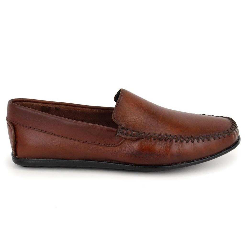 Mocassim Masculino Couro Marrom Confortável Borracha Granado