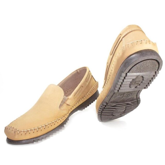 Mocassim Masculino Couro Sapatilha Calce Fácil Conforto