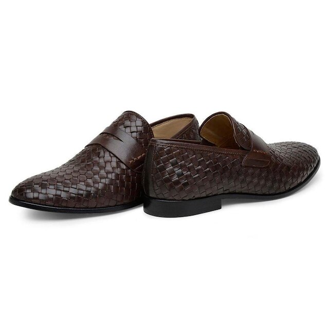Mocassim Masculino Couro Tressê Detalhe Faixa Conforto