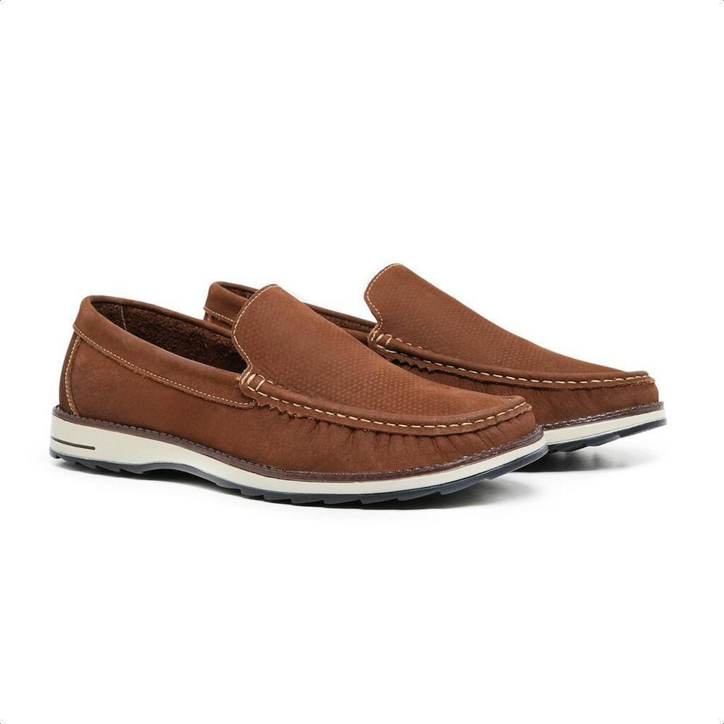 Mocassim Masculino Dockside Couro Legítimo Costura Manual - NBK2600