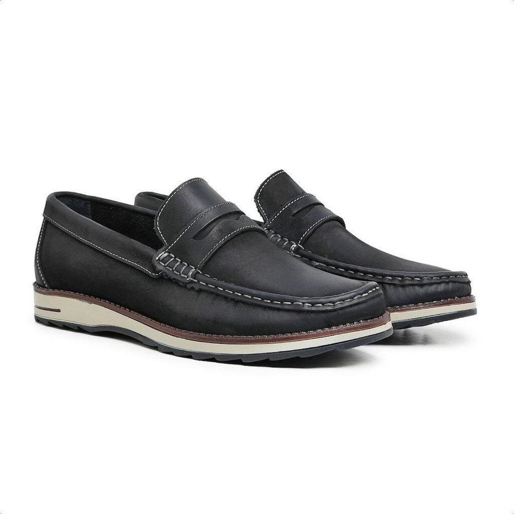 Mocassim Masculino Dockside Couro Legítimo Costura Manual - NBK2601
