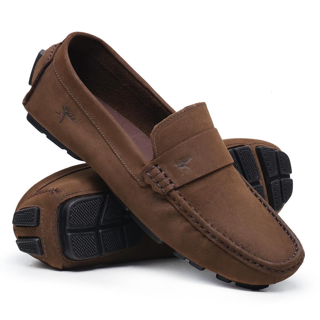 Mocassim Masculino Estiloso Moderno Vancouver Elegante em Couro