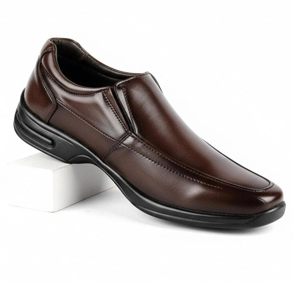 Mocassim Masculino Loafer Ortopédico Verniz Calce Fácil Moderno